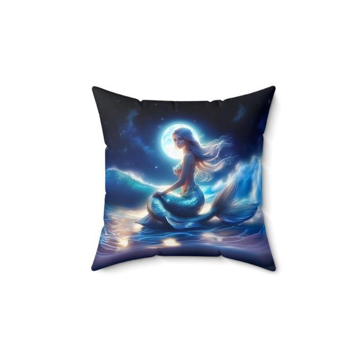 Mermaid - Spun Polyester Square Pillow