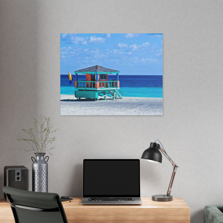 Beach Guard Station - Classic Stretched Canvas-01