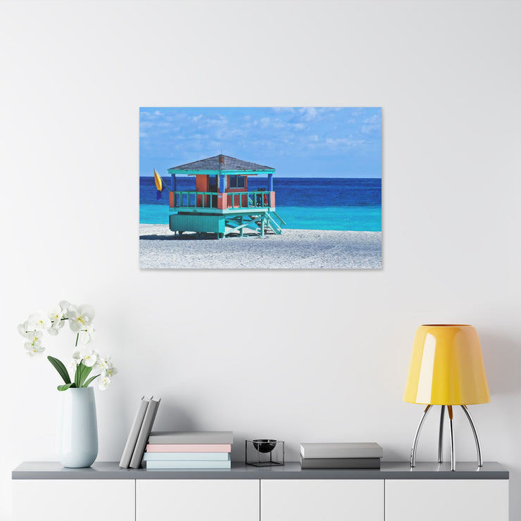 Beach Guard Station - Classic Stretched Canvas-01