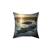 Alligator-02 - Spun Polyester Square Pillow