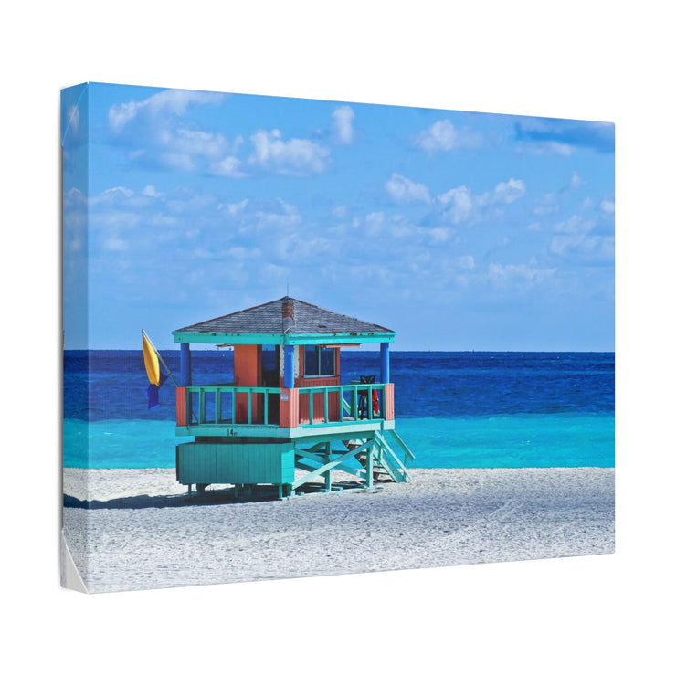 Beach Guard Station - Classic Stretched Canvas-01