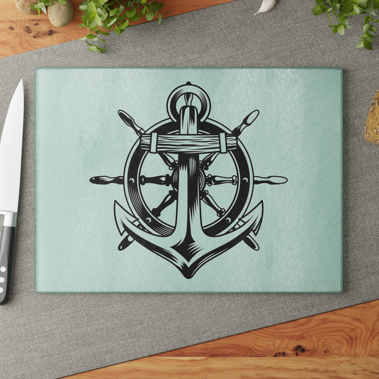 Anchor-04 Glass Cutting Board-01 - Shore-n-Decor