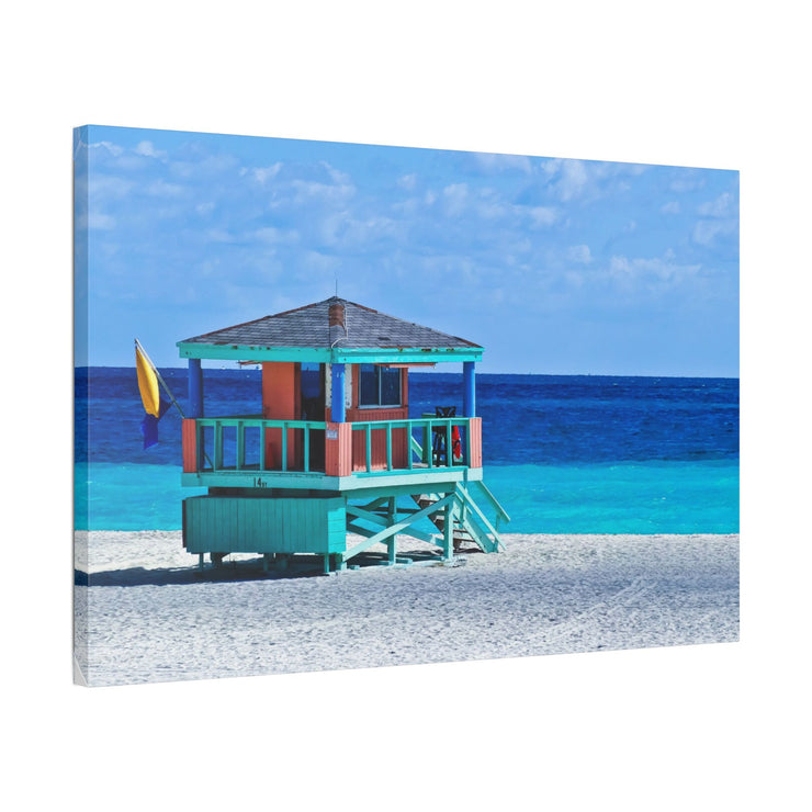 Beach Guard Station - Classic Stretched Canvas-01