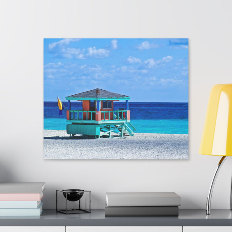 Beach Guard Station - Classic Stretched Canvas-01