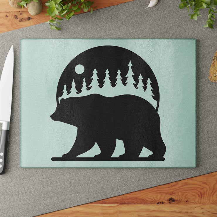 Bear02 - Glass Cutting Board