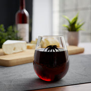 Palms & Hibiscus - Stemless Wine Glass, 11.75oz