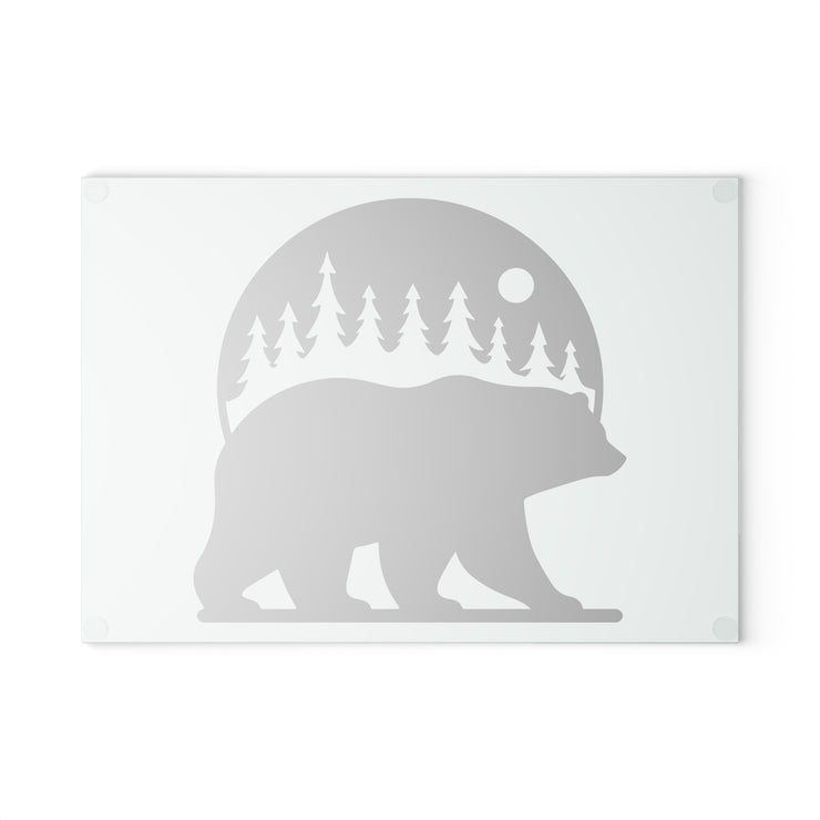 Bear02 - Glass Cutting Board