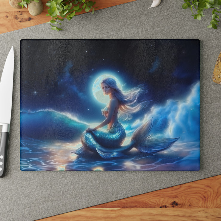 Mermaid - Glass Cutting Board