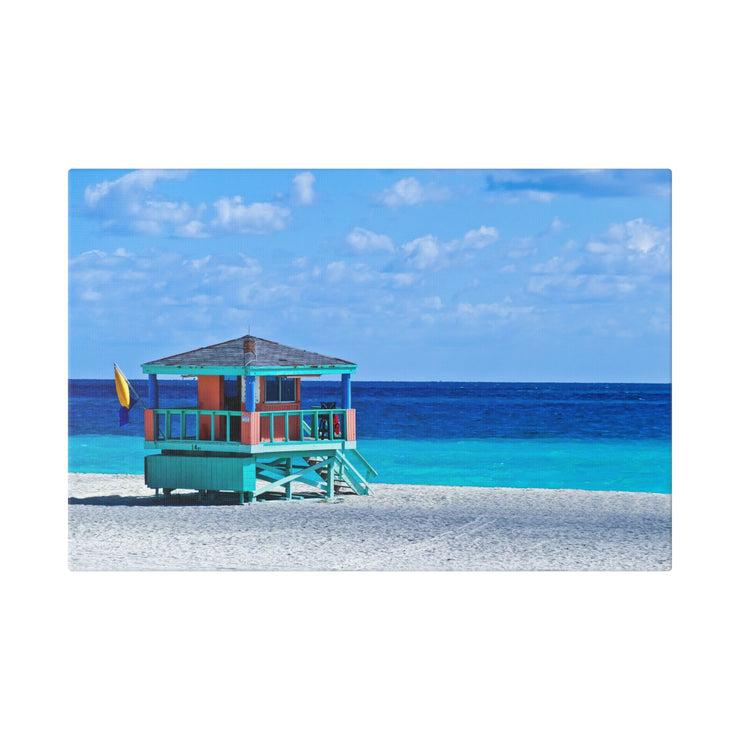 Beach Guard Station - Classic Stretched Canvas-01