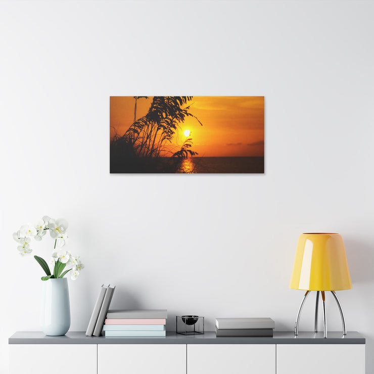 Beach Sunset Sea Oats - Classic Stretched Canvas-01 - Shore-n-Decor