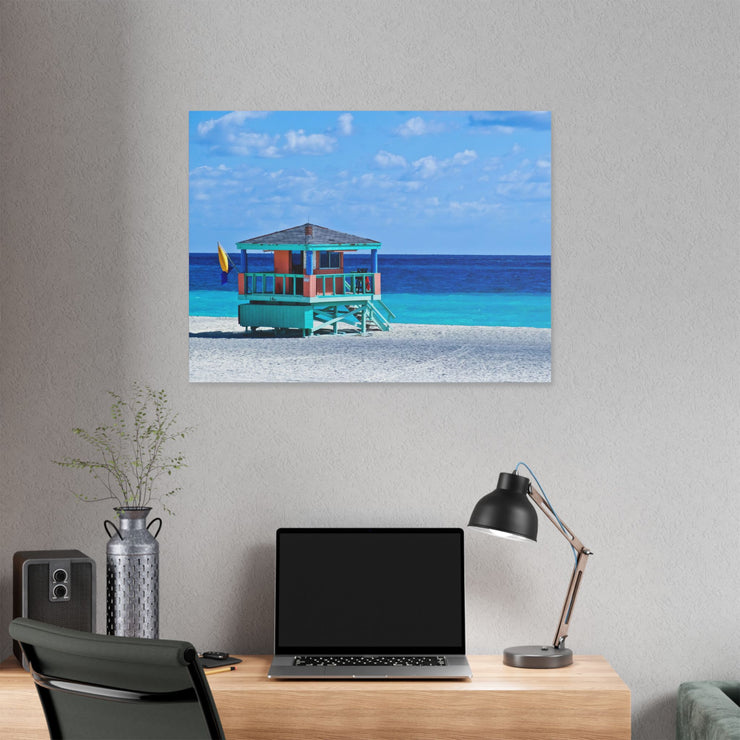 Beach Guard Station - Classic Stretched Canvas-01