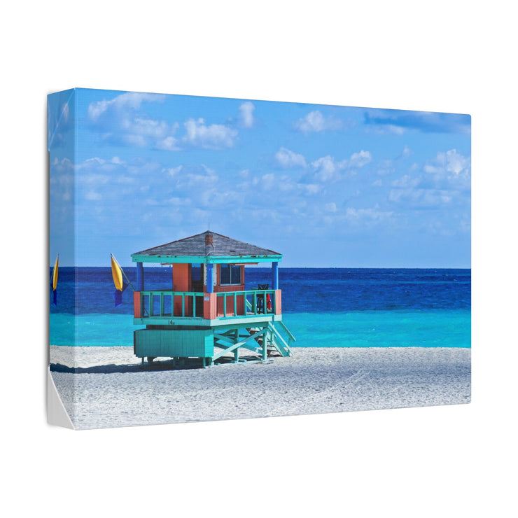 Beach Guard Station - Classic Stretched Canvas-01