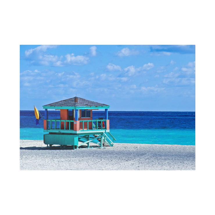 Beach Guard Station - Classic Stretched Canvas-01