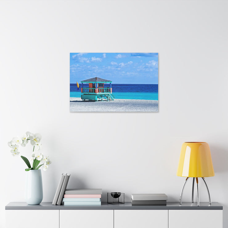 Beach Guard Station - Classic Stretched Canvas-01