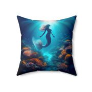 Mermaid-02 - Spun Polyester Square Pillow