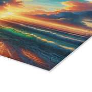 Beach Scene-02 Glass Cutting Board