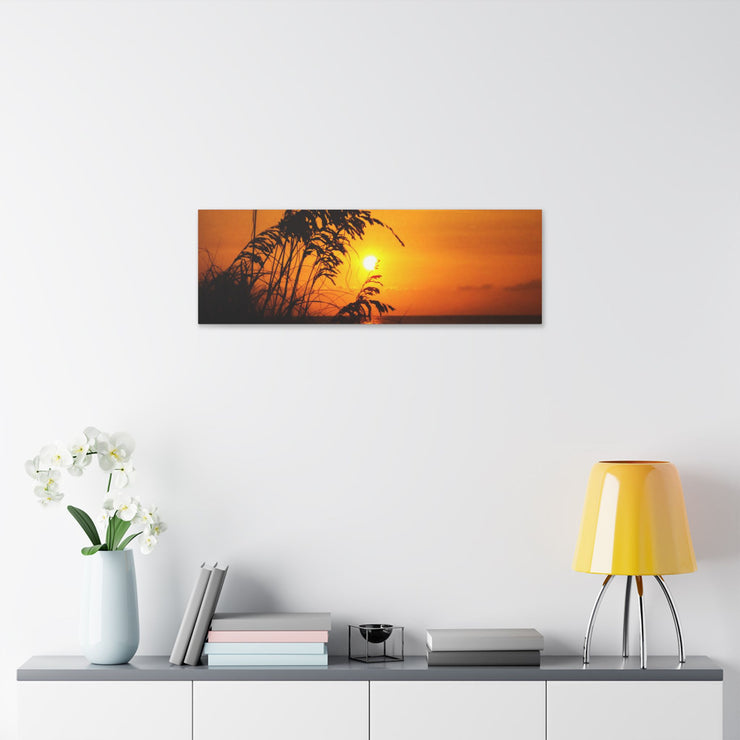 Beach Sunset Sea Oats - Classic Stretched Canvas-01 - Shore-n-Decor