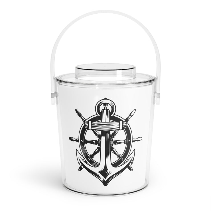 Anchor-04 Ice Bucket with Tongs-01 - Shore-n-Decor