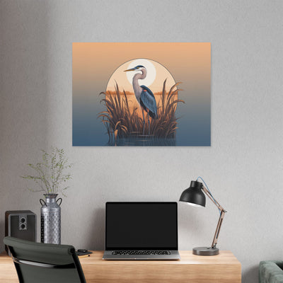 Great Blue Heron - Classic Stretched Canvas-01 - Shore-n-Decor