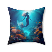 Mermaid-02 - Spun Polyester Square Pillow