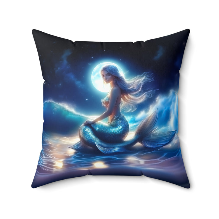 Mermaid - Spun Polyester Square Pillow