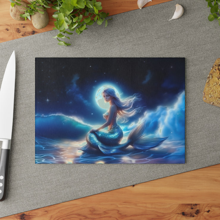 Mermaid - Glass Cutting Board