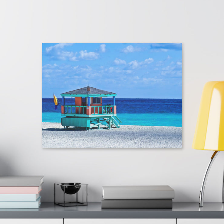 Beach Guard Station - Classic Stretched Canvas-01