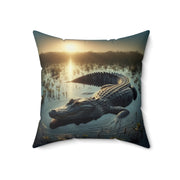 Alligator-02 - Spun Polyester Square Pillow