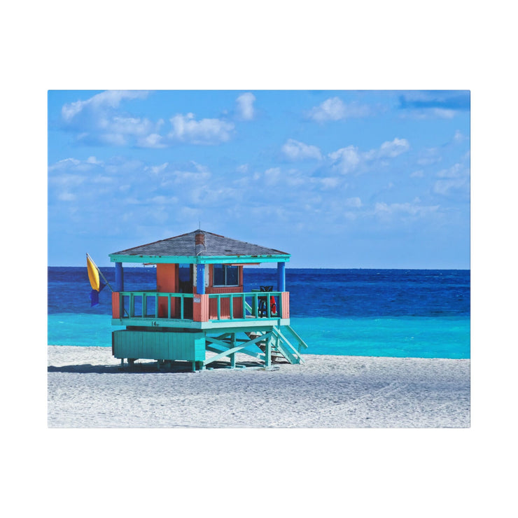 Beach Guard Station - Classic Stretched Canvas-01