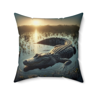 Alligator-02 - Spun Polyester Square Pillow